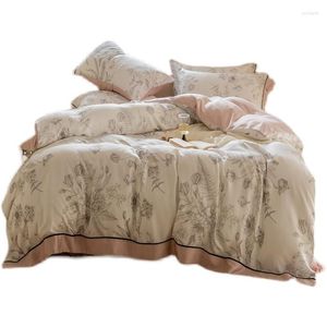 Beddengoed sets Franse prinsesstijl dubbelzijdige 80 vierdelige zomer coole ijs zijden quilt cover