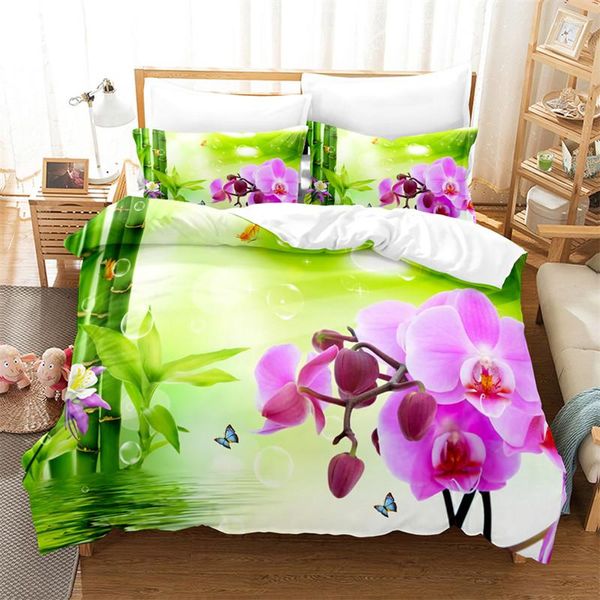 Juegos de cama Full King Botanical Plants Funda de edredón Girasol Edredón Microfibra 3D Nature Floral Set con 1/2 piezas Fundas de almohada