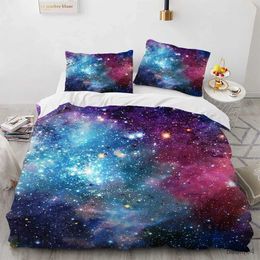 Ensembles de literie Galaxy Planète Roi Reine Housse de Couette Univers Ciel Ensemble de Literie 3D Terre Bleue Astronomie de l'espace 2/3 pièces Housse de Couette en Polyester