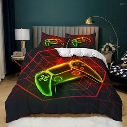 Beddengoed stelt Gamepad Controller Slaapkamer voor jongens Tiener gaming dekbedovertrek Set Twin Size Play Video Games Coverter Bed