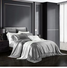 Beddengoed sets gxc king size zijden set bruiloft bed mulbbery dekbedovertrekje wit grijs bedlinen Nordico Cama