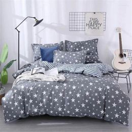 Ensembles de literie Gypsophia Stars Imprimée en hiver cover de couette lit plateau plat taies d'oreiller de chambre à coucher