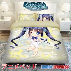 Ensemble de literie Hobby Express Hestia - couverture de lit japonais Danmachi ou couette avec couvercles d'oreiller ADP-CP150003