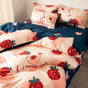 Ensembles de literie Accueil Textile Fleurs Housse de couette Taie d'oreiller Drap de lit AB Side Quilt Boy Kid Teen Girl Linge Set King Queen 221205