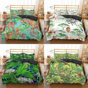 Literie sets homesky jungle animal couette couvercle tai-oreiller couette couette