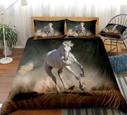 Beddengoed stelt paarden dekbedovertrek set aniam kids bed linnen Afrikaanse olifant boy girl home textiel microfiber beddenkleed