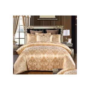 Beddengoed stelt Jacquard set single single queen king size dekbed dekbedir bed linnen quilt drop levering huizen tuin textiel benodigdheden dhejs