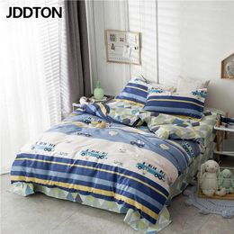 Ensembles de literie jddton cool boy bleu couleurs lits de couleur twin taille confortable carton motif de voiture roi de couvre-couvercle de couverture d'oreiller toire d'oreiller BE164