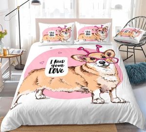 Sets de ropa de cama para niños Conjuntos de tapa de la cubierta de animales jirafas ropa de cama lino para niñas textiles para el hogar color agua cama