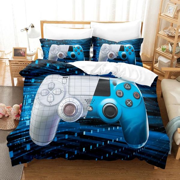 Conjuntos de ropa de cama para niños Juegos de videojuegos impresos Gamer Gamer Cover Cover Fashion Gaming Gaming Gaming ¿Divet con almohada Shams