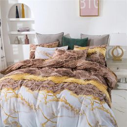 Conjuntos de ropa de cama Kotudenavy Luxury Set Velvet Resultada Cubierta de vellón de nieve engrosado 150x200 220x240 para mujeres