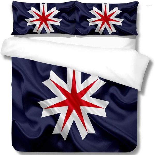 Conjuntos de ropa de cama Levkme Juego de funda nórdica de dos o tres piezas Poliéster Bandera nacional de moda Impresión digital 3D para XF1214
