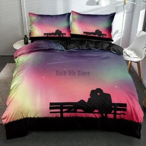 Ensembles de literie Love Set Couple Hand in Double Bed Hewet Cover Soft Comfortte pour les adultes Saint-Valentin