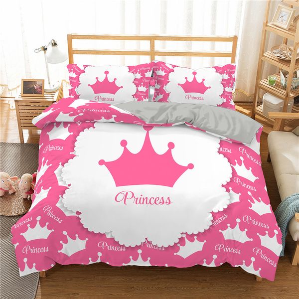 Ensembles de literie belle rose ensemble housse de couette 140X200 pour fille chambre couette taie d'oreiller lit simple Double taillepas de feuille 221205