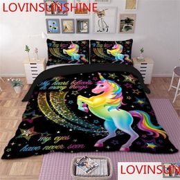 Beddengoed sets lovinsunshine cartoon set schattig dekbed voor kinderen kinderen quilt queen king size au01 t200110 drop levering home tuin dhdya