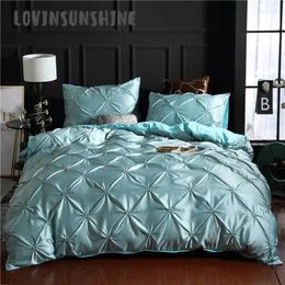 Ensembles de literie Lovinsunshine Luxury Pinch Pleat Duvet King Size Cover Summer Set Roupa de Cama AB # 95