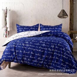 Conjuntos de ropa de cama LovinSunshine Engrosamiento de la cubierta de edredón cálido súper suave juego de palabras suave WW98#