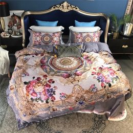 Ensembles de literie de luxe 500TC soie coton ensemble coloré housse de couette ensembles drap de lit taies d'oreiller reine King size 4 pièces promouvoir les ventes 221129