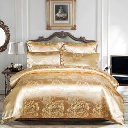 Ensembles de literie Housse de couette florale de luxe avec taie d'oreiller Eur Couple couette lit housse de couette ensemble de literie de mariage QueenFullKing 231122