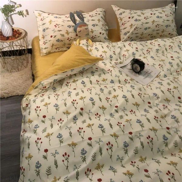 Conjuntos de ropa de cama Juego de lujo Sábanas tamaño king Ropa de cama Edredón de cama Pareja Sábana doble Colcha Confort