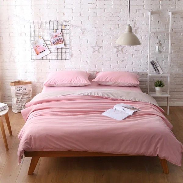 Ensembles de literie Luxe Twin Couette Mignon Lit Simple Rose Chaud Draps Ensemble Jeunesse Hiver Princesse Esthétique Ropa De Cama Chambre