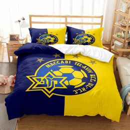 Juegos de cama Maccabi Tel Aviv Football Club Set EU Single Double King US Twin Full Queen Ropa de cama 220923