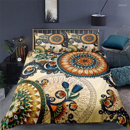 Beddengoed sets Mandala set queen size bohemian stijl bloemenprint dekbedovertrek met kussenslopen voor kinderen meisjes volwassenen slaapkamer decoratief