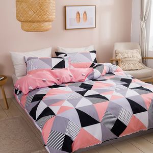 Juegos de cama Juego de cama Queen con estampado geométrico moderno Funda nórdica suave y cómoda de tamaño King y juegos dobles individuales duraderos 230808