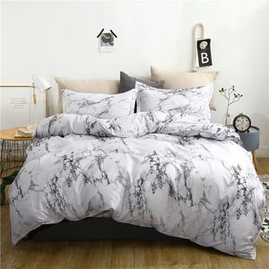 Beddengoed sets moderne marmeren print beddengoed set kussensloop dekbedoverdeksel enkele dubbele koningin koning 220x240 maat bedbladen quilt cover geen laken 230506