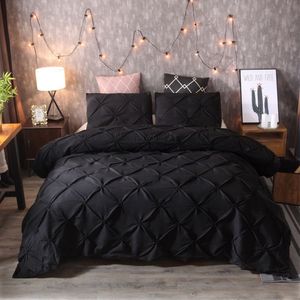 Ensembles de literie nouveau 3 pièces noir 4 taille drap de lit ensembles de housse de couette cadeau housse de couette fibre de Polyester maison el286K