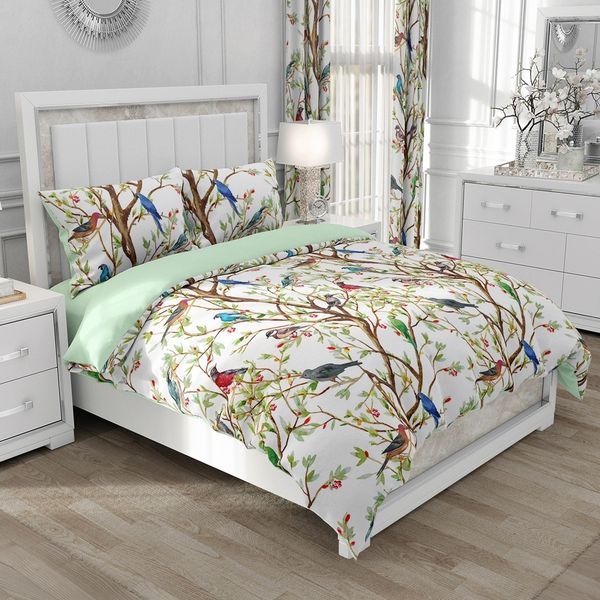 Ensembles de literie nordique lin housse de couette roi Euro 240x220 taille parure de lit couverture housses de couette pour la maison literie oiseau 221206