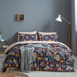 Ensembles de literie Nordic Modern Leaf Print Ensemble de literie Linge de lit Simple Double Queen King Housses de couette Literie Ensemble de housse de couette avec taie d'oreiller 230627