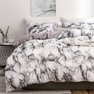 Beddengoed sets Nordic Moderne Stijl Marmer Patroon Gedrukt Dekbedovertrek Set Met Kussensloop Dubbele Volledige Queen King Size Bed 5 kleuren 230807