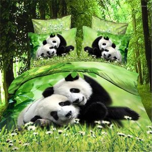 Ensembles de literie Panda Set Animal Imprimé couette pour enfants pour enfants adultes 3d lit de couette maison