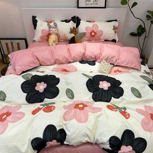 Ensembles de literie Pastorale Ins style Floral Housse de couette Drap de lit Twin Full Queen Size Quatre Pièces Ensemble de Literie Enfants Filles Décor À La Maison Z0612