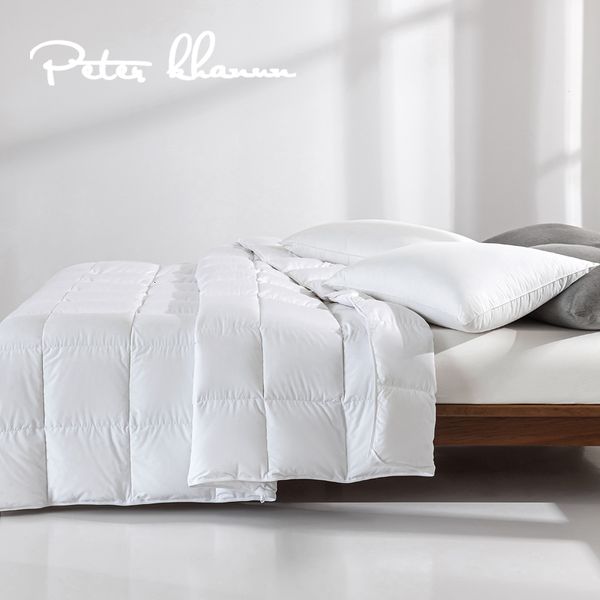 Juegos de cama Peter Khanun White Goose Down Filler 3D Pan Edredón Edredón Edredón Invierno Mantas de lujo 100 Cotton Shell 015 230327