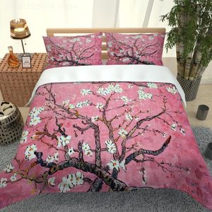 Ensembles de literie rose literie Twin Set Style chinois housse de couette taie d'oreiller roi chambre ameublement costume fille luxe