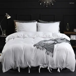 Conjuntos de ropa de cama Pure Color Colter Gray Euro Bedspread King Bed Linen Set Tapa de edredón de alta calidad