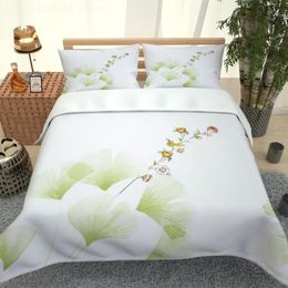 Beddengoed sets quilt cover Super comfortabele dekbed dekbed grote maten extra 3D -geprinte plantfoto