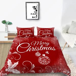 Beddengoed sets rood dekbedovertrek huis slaapzaal kerstdecor quilt set jongens meisjes kamer dubbele king bed dekter