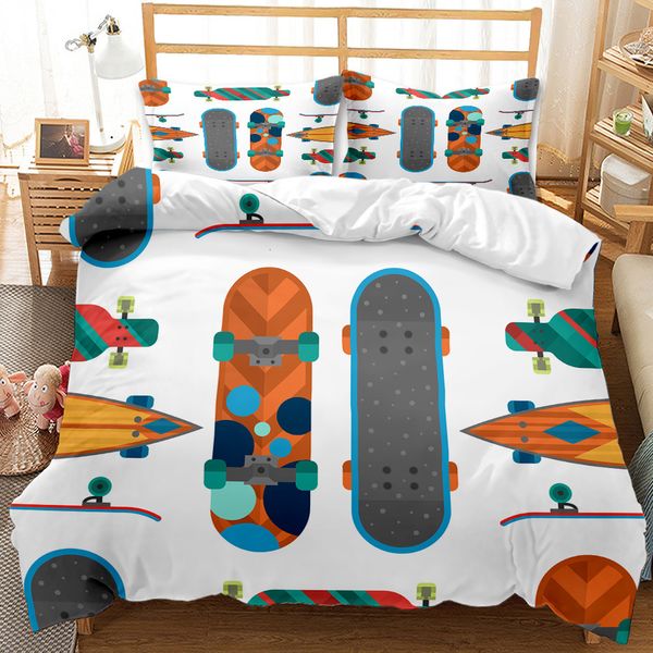 Ensembles de literie Scooter Set King Size Roule Roule Couvrette de couette Double Bed Quilts Colorful Bedclothes Play Game Teenager Home Textiles 230817