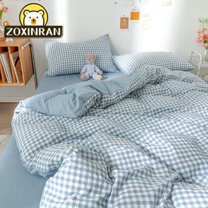 Ensembles de literie Ensemble 2 chambres à coucher Drap Housse de couette Linge Couvre-lit Euro Nordic 150 Lits pour filles King Size Taie d'oreiller de luxe Lit mignon 230828