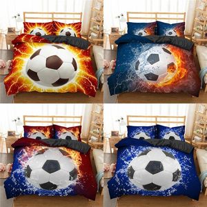 Ensembles de literie set 3D Football Cleette Cover thewcase lits lits couette single Twin King lit