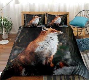 Beddengoedsets ingesteld 3D-print dekbedovertrek Wild Animal Home Textiles Tribal Bill Bomp-Spread Floral Bed Dropship 3-delige stukjes