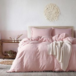 Sets de ropa de cama conjuntos Home Textile de tres piezas Cubierta edredón de la cubierta de invierno Bola de algodón gris 3pcs reversible 269.24 x 228.6 cm de almohada