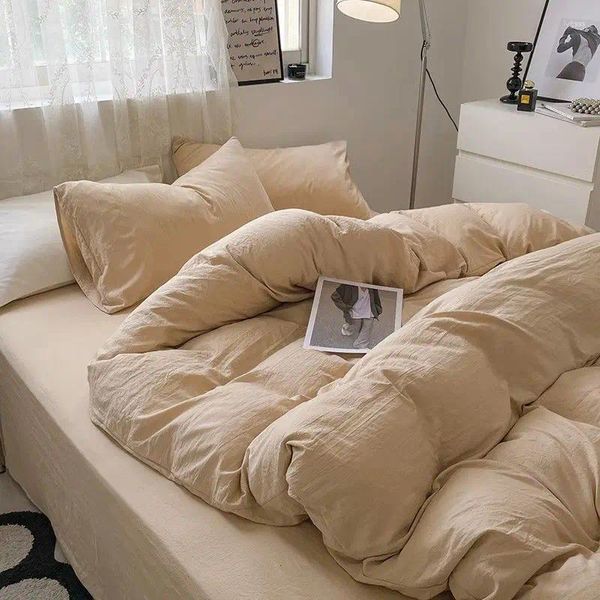 Juegos de cama Juego de sábanas Matrimon... Colcha tamaño king Ropa de cama Funda nórdica para cama Pareja Sábana doble Confort