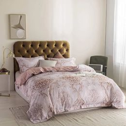 Ensembles de literie Simple Opulence 3 pièces ensemble de linge de lit Double réversible Floral King Size taie d'oreiller housse de couette ensembles de draps de couette 231017