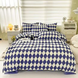 Bedding Sets Small Clear Style Thick Brushed Four-piece Set Autumn And Winter Gift Student Bed Sheet Quilt Cover