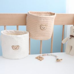 Ensembles de literie doux bébé berceau organisateur sacs de rangement cadeau pour Parents bébés coton infantile chevet suspendu sac grande capacité 230309