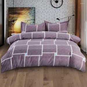 Beddengoed sets zachte dekbed dekbedovertrek set kingsize size platte vel en kussen shams 4pcs